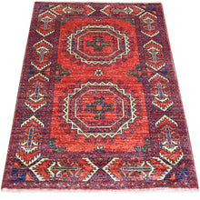 Load image into Gallery viewer, Hand-Knotted Afghan Ersari Tribal Handmade Wool Traditional Rug (Size 3.4 X 4.9) Cwral-9843