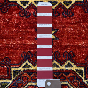 Hand-Knotted Afghan Ersari Tribal Handmade Wool Traditional Rug (Size 3.4 X 4.9) Cwral-9843