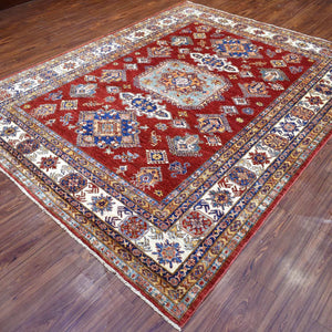Hand-Knotted Tribal Causanian Design Handmade Wool Traditional Rug (Size 8.1 X 10.2) Cwral-9846