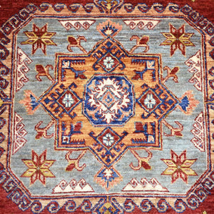 Hand-Knotted Tribal Causanian Design Handmade Wool Traditional Rug (Size 8.1 X 10.2) Cwral-9846