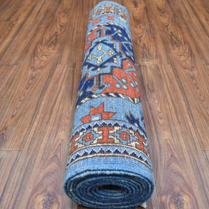 Hand-Knotted Ersari Tribal Design Handmade Wool Traditional Rug (Size 2.9 X 12.2) Cwral-9849
