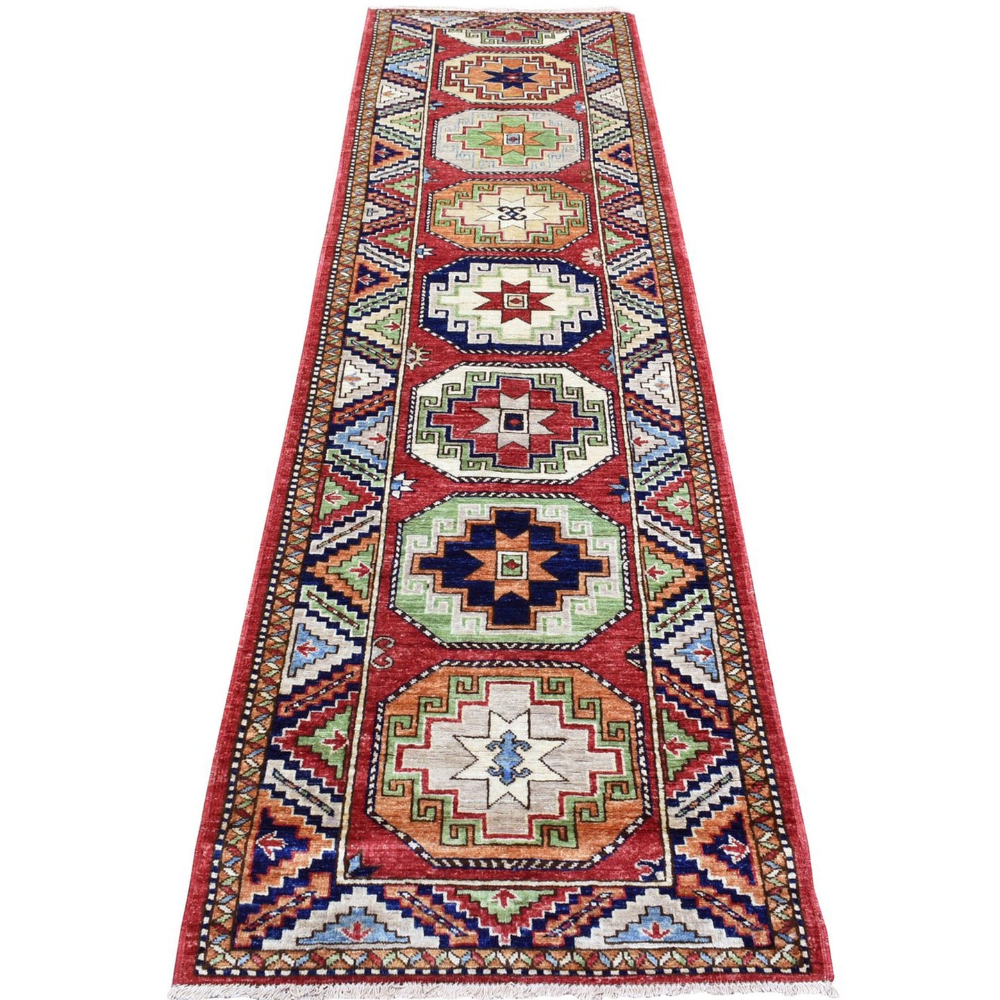 Hand-Knotted Afghan Ersari Handmade Wool Traditional Rug (Size 2.6 X 9.7) Cwral-9870