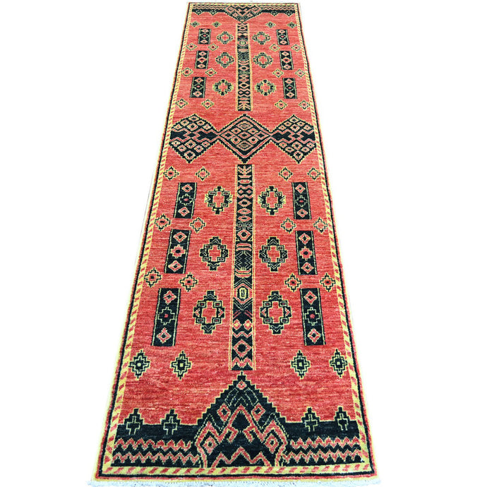 Hand-Knotted Peshawar Chobi Handmade Wool Southwestern Design Rug (Size 2.5 X 9.11) Cwral-9891