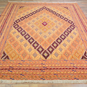 Hand-Knotted And Soumak Tribal Handmade Wool Rug (Size 6.6 X 8.10) Cwral-9948