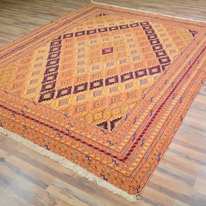 Hand-Knotted And Soumak Tribal Handmade Wool Rug (Size 6.6 X 8.10) Cwral-9948