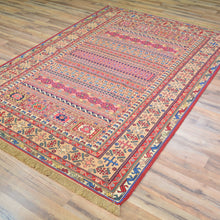 Load image into Gallery viewer, Fine Soumack Weave Tribal Design Handmade Wool Rug (Size 4.7 X 7.1) Cwral-9978