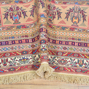 Fine Soumack Weave Tribal Design Handmade Wool Rug (Size 4.4 X 7.0) Cwral-9981