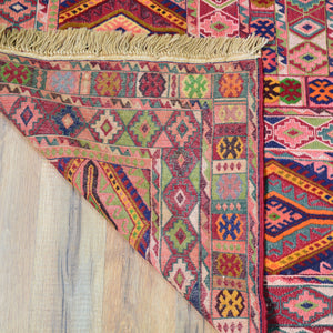 Multi-Weave Oriental Soumak Tribal Handmade Wool Rug (Size 4.10 X 6.3) Cwral-10005