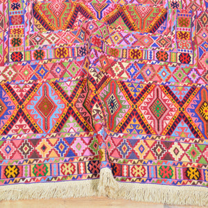 Multi-Weave Oriental Soumak Tribal Handmade Wool Rug (Size 5.0 X 6.4) Cwral-10014