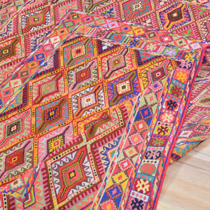 Multi-Weave Oriental Soumak Tribal Handmade Wool Rug (Size 5.0 X 6.2) Cwral-10023