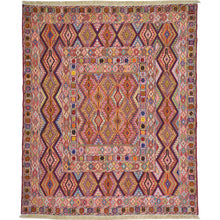 Load image into Gallery viewer, Multi-Weave Oriental Soumak Tribal Handmade Wool Rug (Size 5.3 X 6.2) Cwral-10029