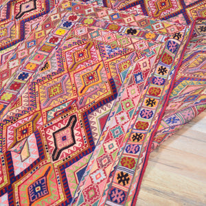 Multi-Weave Oriental Soumak Tribal Handmade Wool Rug (Size 5.3 X 6.2) Cwral-10029