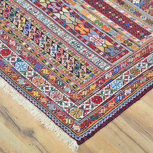 Load image into Gallery viewer, Fine Soumack Weave Tribal Design Handmade Wool Rug (Size 3.4 X 4.11) Cwral-10038