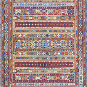 Fine Soumack Weave Tribal Design Handmade Wool Rug (Size 3.4 X 4.11) Cwral-10038