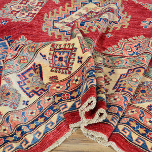 Hand-Knotted Super Kazak Wool Handmade Rug (Size 10.0 X 13.9) Brral-1332