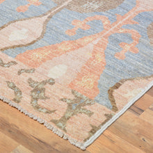 Load image into Gallery viewer, Hand-Knotted Wide Runner Ikat Design 100% Wool Rug Handmade (Size 4.2 X 10.3) Cwral-1443