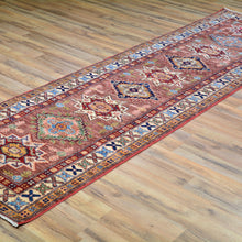 Load image into Gallery viewer, Hand-Knotted Fine Caucasian Super Kazak Design 100% Wool Rug (Size 2.8 X 9.2) Brral-1467