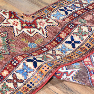 Hand-Knotted Fine Caucasian Super Kazak Design 100% Wool Rug (Size 2.8 X 9.2) Brral-1467