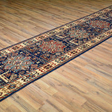 Load image into Gallery viewer, Hand-Knotted Fine Tribal Caucasian Kazak Design 100% Wool Rug (Size 2.7 X 11.10) Brral-1587