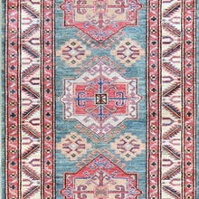 Load image into Gallery viewer, Hand-Knotted Fine Super Kazak Rug Geometric Design 100% Wool (Size 2.9 X 10.0) Brrsf-207