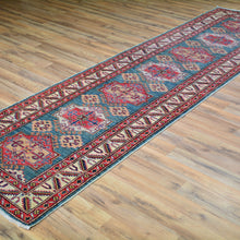 Load image into Gallery viewer, Hand-Knotted Fine Super Kazak Rug Geometric Design 100% Wool (Size 2.9 X 10.0) Brrsf-207