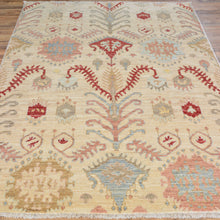 Load image into Gallery viewer, Hand-Knotted Oriental Ikat Design Chobi Wool Handmade Rug (Size 4.2 X 6.3) Cwral-2412