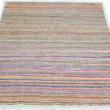 Load image into Gallery viewer, Hand-Knotted Fine Tribal Stripe Peshawar Gabbeh Design Wool Rug (Size 3.4 X 4.11) Brral-2478