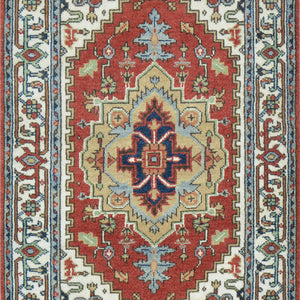 Hand-Knotted Fine Oriental Serapi Heriz Wool Handmade Rug (Size 2.11 X 5.1) Brral-2505