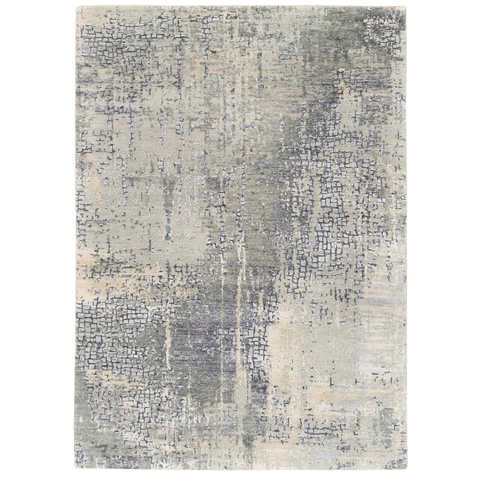 Hand-Knotted Contemporary Modern Abstract Wool Handmade Rug (Size 4.0 X 6.0) Cwral-8628