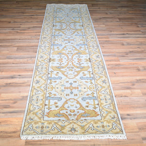 Hand-Knotted Oushak Design 100% Wool Rug Handmade (Size 2.6 X 9.10) Brral-2766