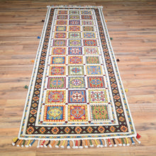 Load image into Gallery viewer, Handmade Multi Weave Soumak Hand-knotted 100% Wool Rug (Size 2.8 X 7.11) Cwral-2787