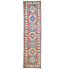 Load image into Gallery viewer, Hand-Knotted Fine Kazak Rug Geometric Handmade 100% Wool (Size 2.11 X 11.0) Cwral-2826