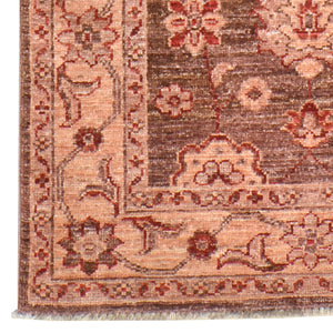 Hand-Knotted Afghan Chobi Tribal Oushak Design 100% Wool Rug (Size 2.6 X 9.8) Brral-2844