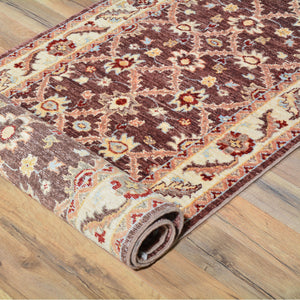 Hand-Knotted Oshak Design Traditional Rug Handmade 100% Wool (Size 2.5 X 10.4) Cwral-2856