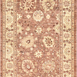 Hand-Knotted Oriental Afghan Chobi Mahal Design 100% Wool Rug (Size 3.1 X 10.1) Brral-2889