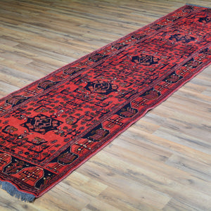 Hand-Knotted Fine Afghan Tribal Khal Mohammadi Design 100% Wool Rug (Size 2.9 X 10.1) Cwral-9078