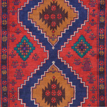 Load image into Gallery viewer, Hand-Knotted Handmade Tribal Persian Baluchi 100% Wool Rug (Size 2.9 X 12.11) Brral-2946