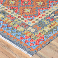 Load image into Gallery viewer, Hand-Woven Afghan Reversible Flatweave Kilim Wool Handmade Rug (Size 5.1 X 6.5) Brral-2991