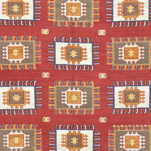 Hand-Woven Afghan Sumack Wool Flatweave Rug (Size 5.10 X 7.2) Brrsf-30