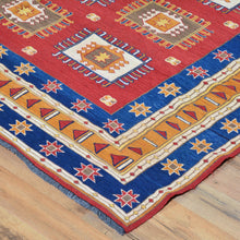 Load image into Gallery viewer, Hand-Woven Afghan Sumack Wool Flatweave Rug (Size 5.10 X 7.2) Brrsf-30