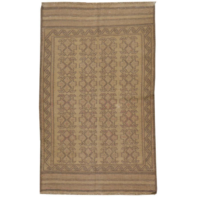 Soumak Tribal Afghan Surmai Handmade Wool Rug (Size 2.9 X 4.7) Brrsf-480