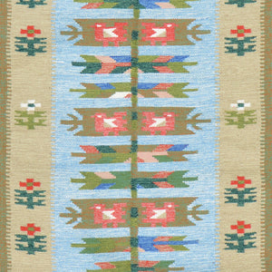 Hand-Woven Reversible Macedonian Kilim Handmade Wool Rug (Size 2.3 X 4.8) Cwrsf-489