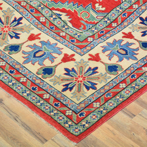 Hand-Knotted Oriental Kazak Design Wool Rug (Size 9.10 X 14.3) Brrsf-552