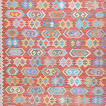 Load image into Gallery viewer, Hand-Woven Afghan Tribal Mimana Kilim Wool Rug (Size 10.2 X 16.0) Brrsf-591