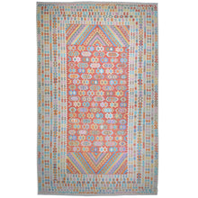 Load image into Gallery viewer, Hand-Woven Afghan Tribal Mimana Kilim Wool Rug (Size 10.2 X 16.0) Brrsf-591
