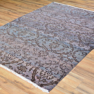 Hand-Knotted Modern Tone on Tone Design Wool Handmade Rug (Size 4.7 X 6.6) Brrsf-660