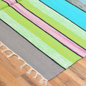 Hand-Woven Striped Design Handmade Cotton Rug (Size 3.10 X 6.0) Brrsf-963
