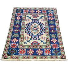 Load image into Gallery viewer, Hand-Knotted Kazak Geometric Design Handmade Wool Rug (Size 2.1 X 3.1) Brrsf-1020