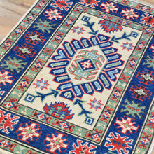 Load image into Gallery viewer, Hand-Knotted Kazak Geometric Design Handmade Wool Rug (Size 2.1 X 3.1) Brrsf-1020