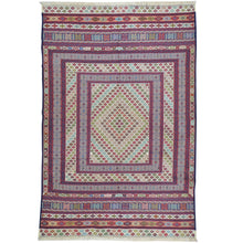 Load image into Gallery viewer, Soumak Fine Tribal Traditional Handmade Wool Afghan Rug (Size 3.11 X 6.2) Cwral-1086